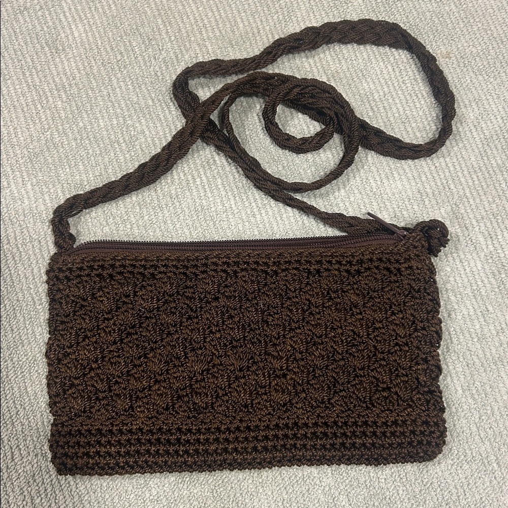 The Sak Brown Crochet Shoulder Bag - Picture 4 of 8